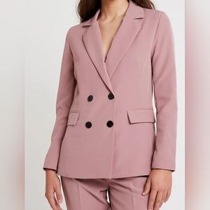 Dynamite Women's Blush Double-Breasted Blazer